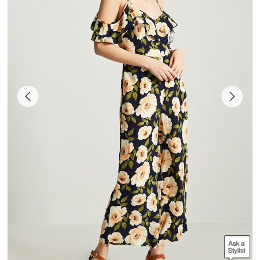 Forever 21 Floral Jumpsuit